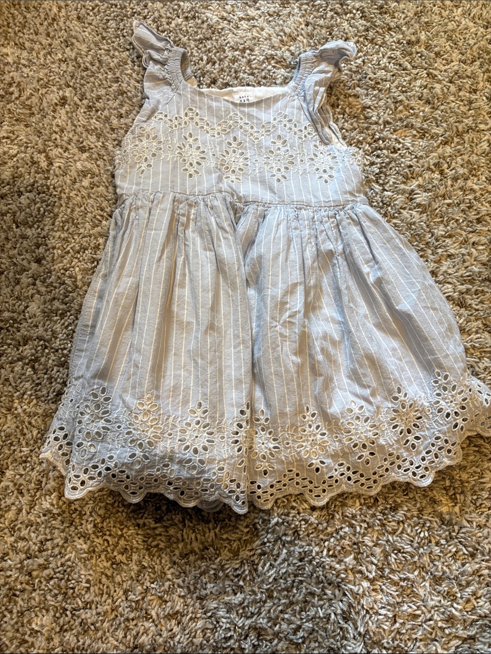 GAP White Eyelet Stripe Sundress for Girls
